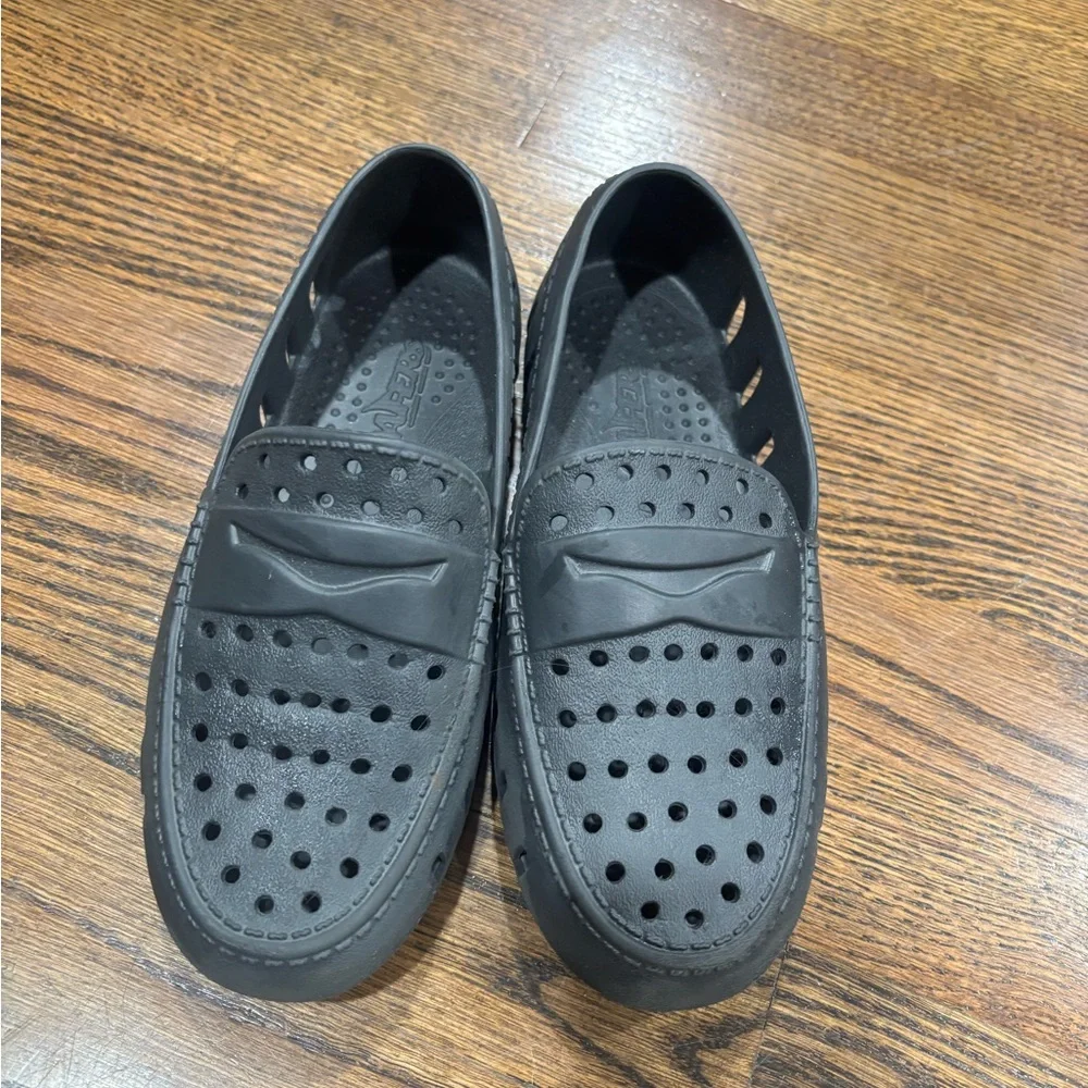 Kids Waterproof Black Slip-On Water Shoes